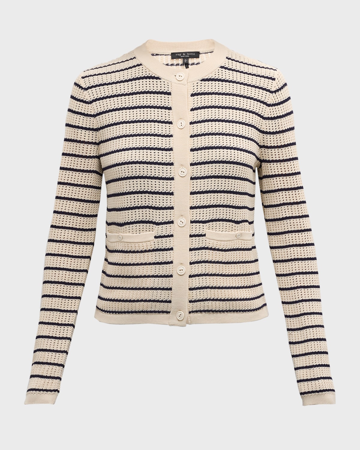 Rag & Bone Viola Stripe Cardigan In Trtldvmlti