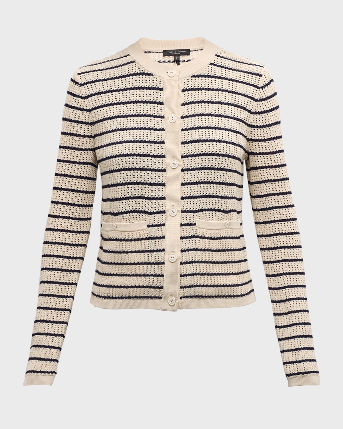 Rag & Bone Viola Striped Cardigan In Trtldvmlti