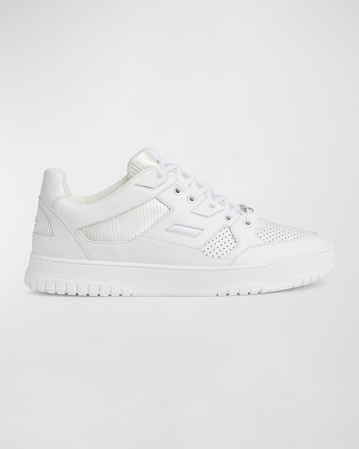 Men's Tonal Leather Low-Top Sneakers