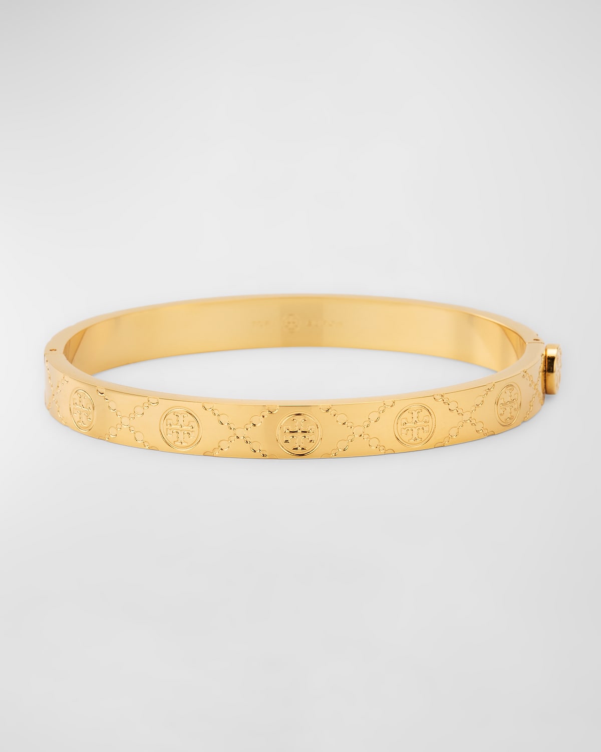 Tory Burch T Monogram Hinge Bracelet, Gold In Tory Gold