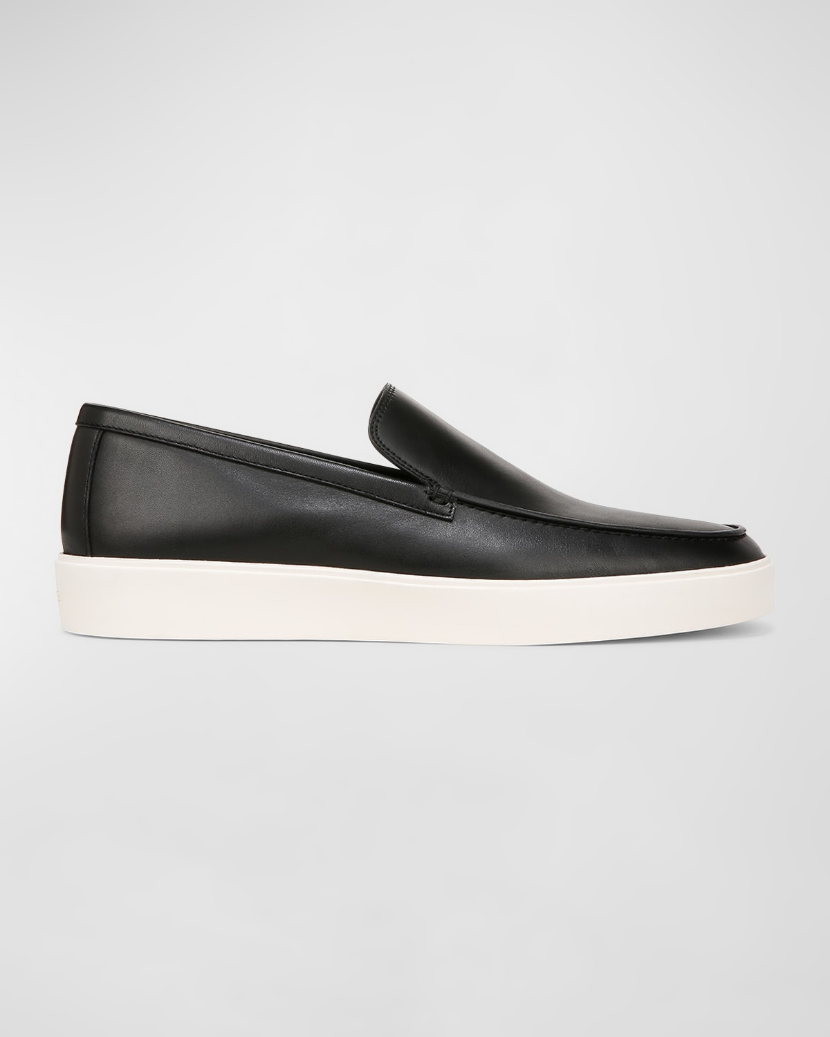 Shop Vince Men's Leather Casual Sport Loafers In Black