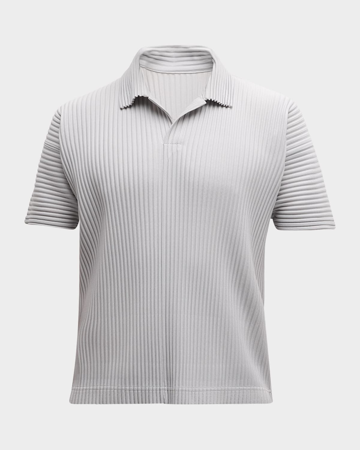 Men's Pleated Polo Shirt
