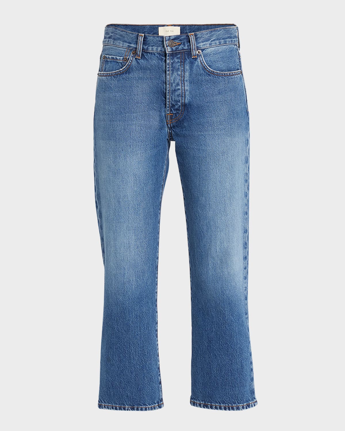 The Row Riaco Rigid Mid-rise Straight-leg Jeans In Blue