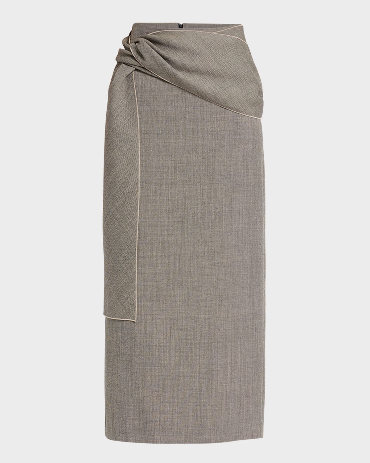 Shop The Row Laz Maxi Skirt With Knot Detail In Black/white