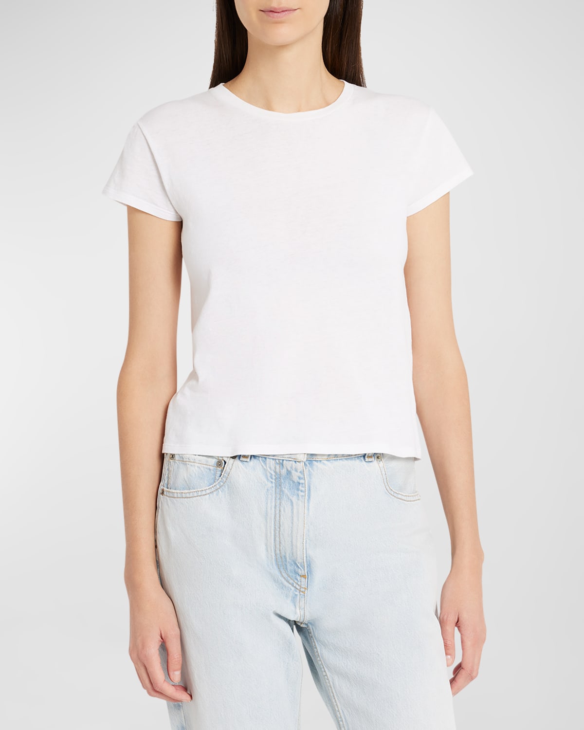 Shop The Row Tori Short Sleeve Top In White