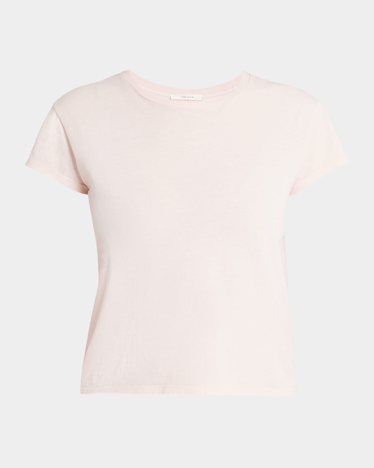 The Row Tori Short Sleeve Top In Pale Pink