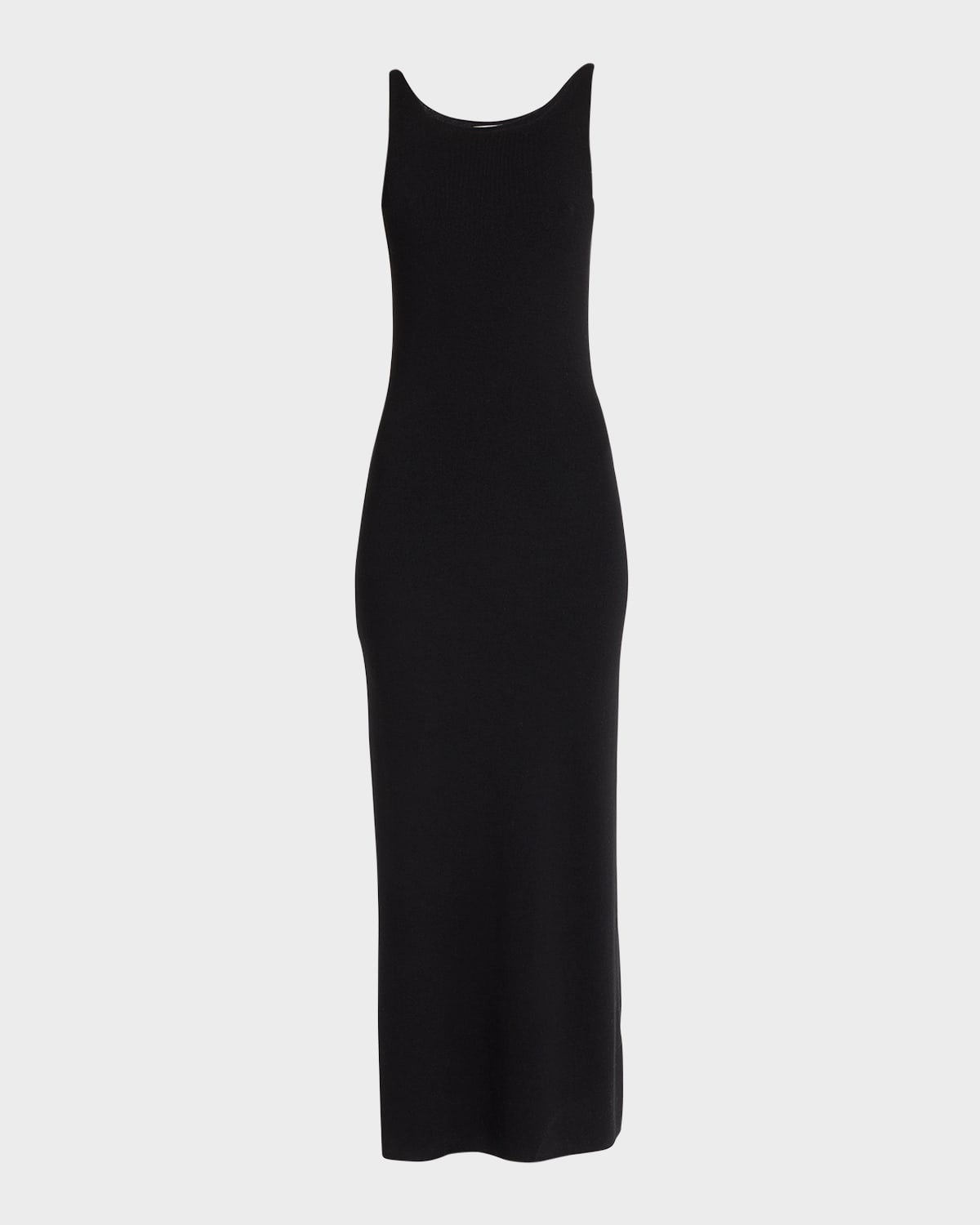 The Row Florio Sleeveless Maxi Wool Dress In Black