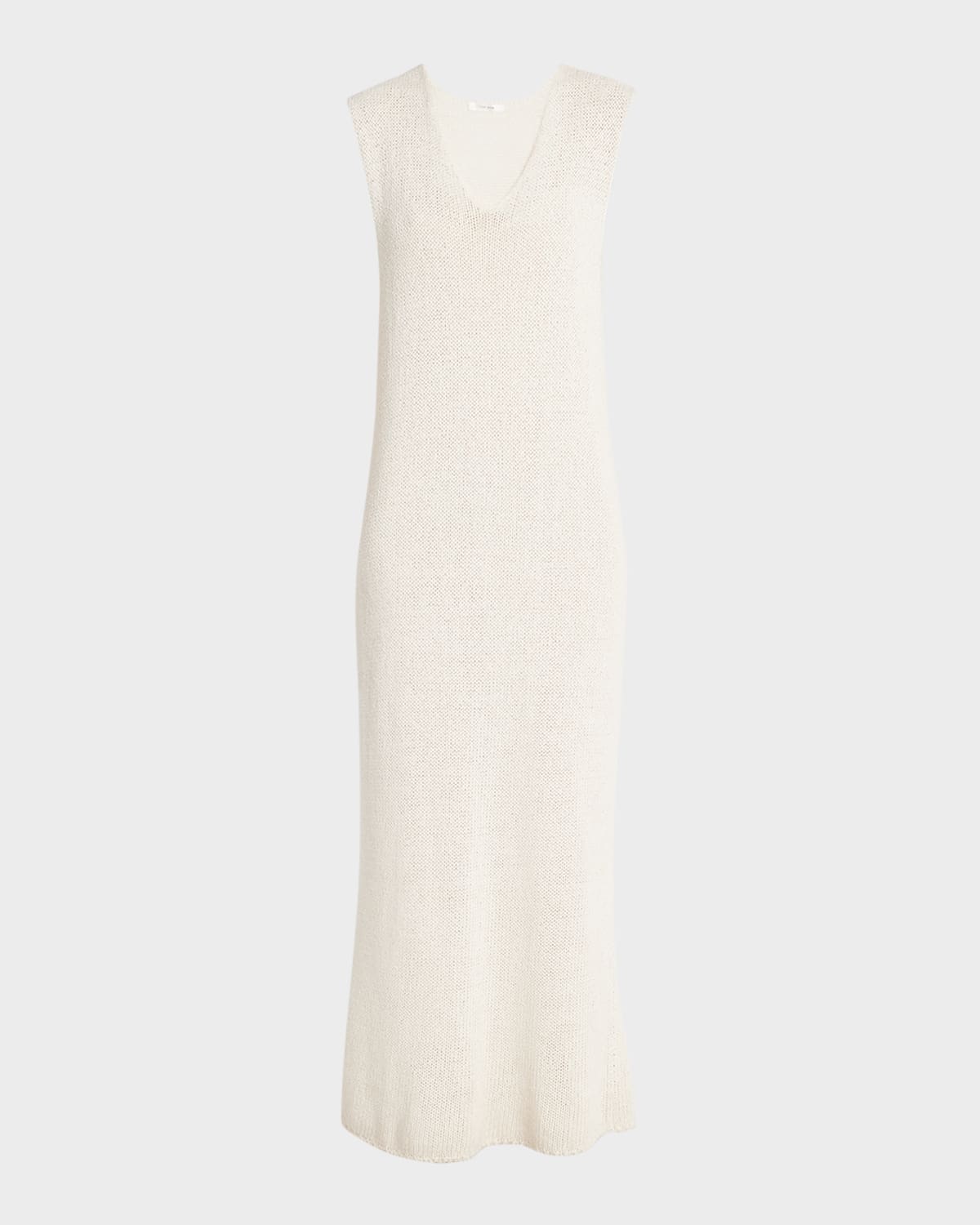 The Row Folosa Open-knit Maxi Silk Dress In White