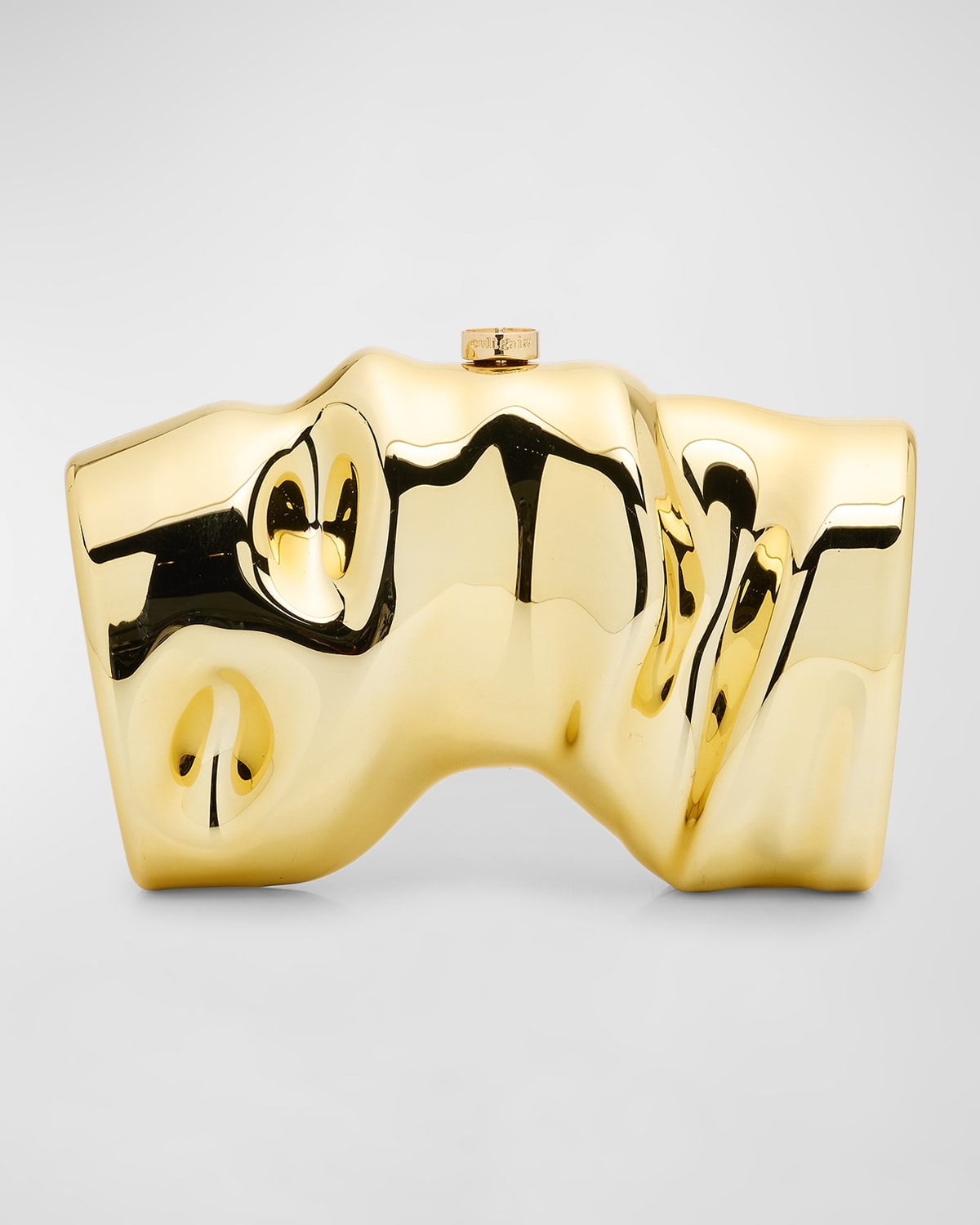 Cult Gaia Scrunch Clutch Bag In Shiny Gold