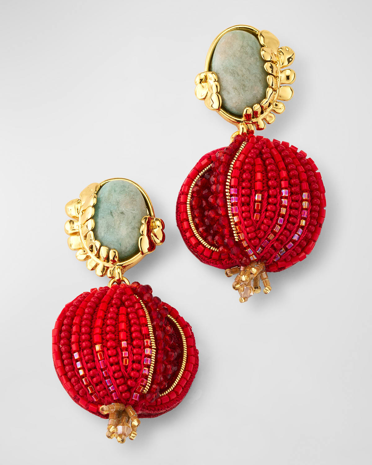 Mignonne Gavigan Pomegranate Drop Earrings In Red
