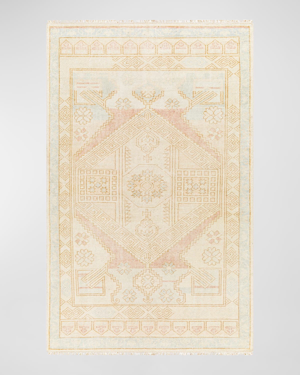 Surya Rugs Anadolu Hand-knotted Rug, 9' X 12' In Cream, Pale Pink