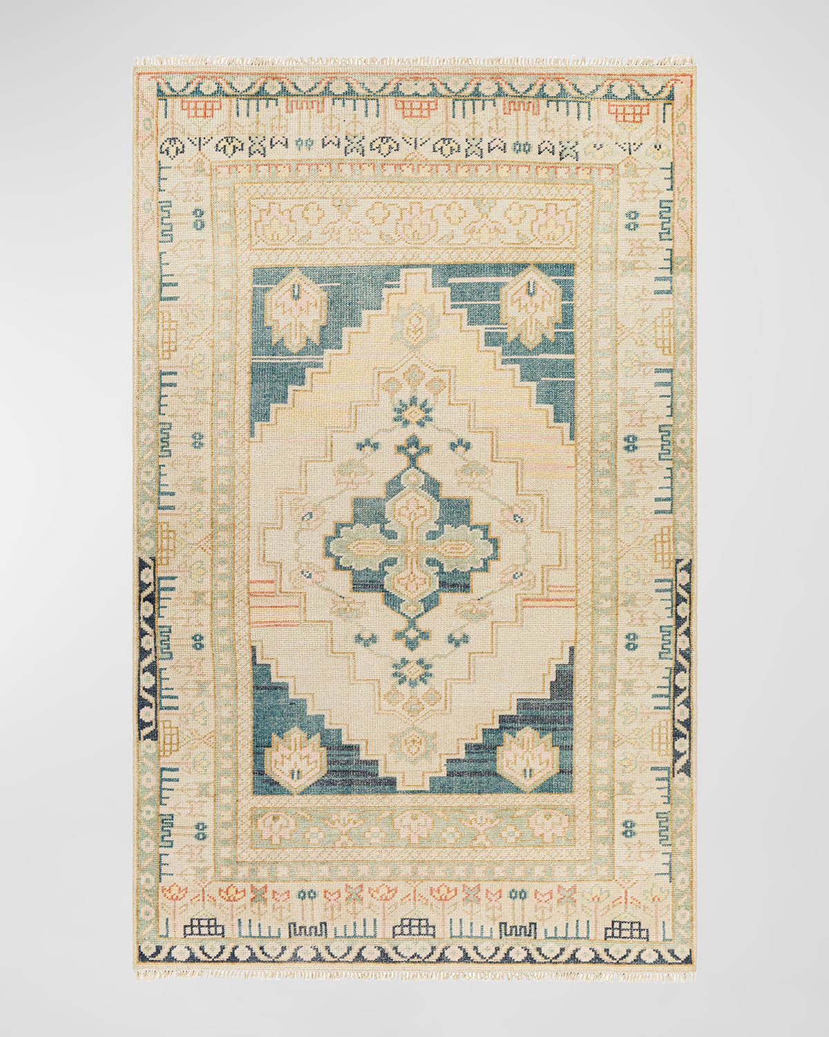 Surya Rugs Anadolu Teal Hand-knotted Rug, 10' X 14' In Teal