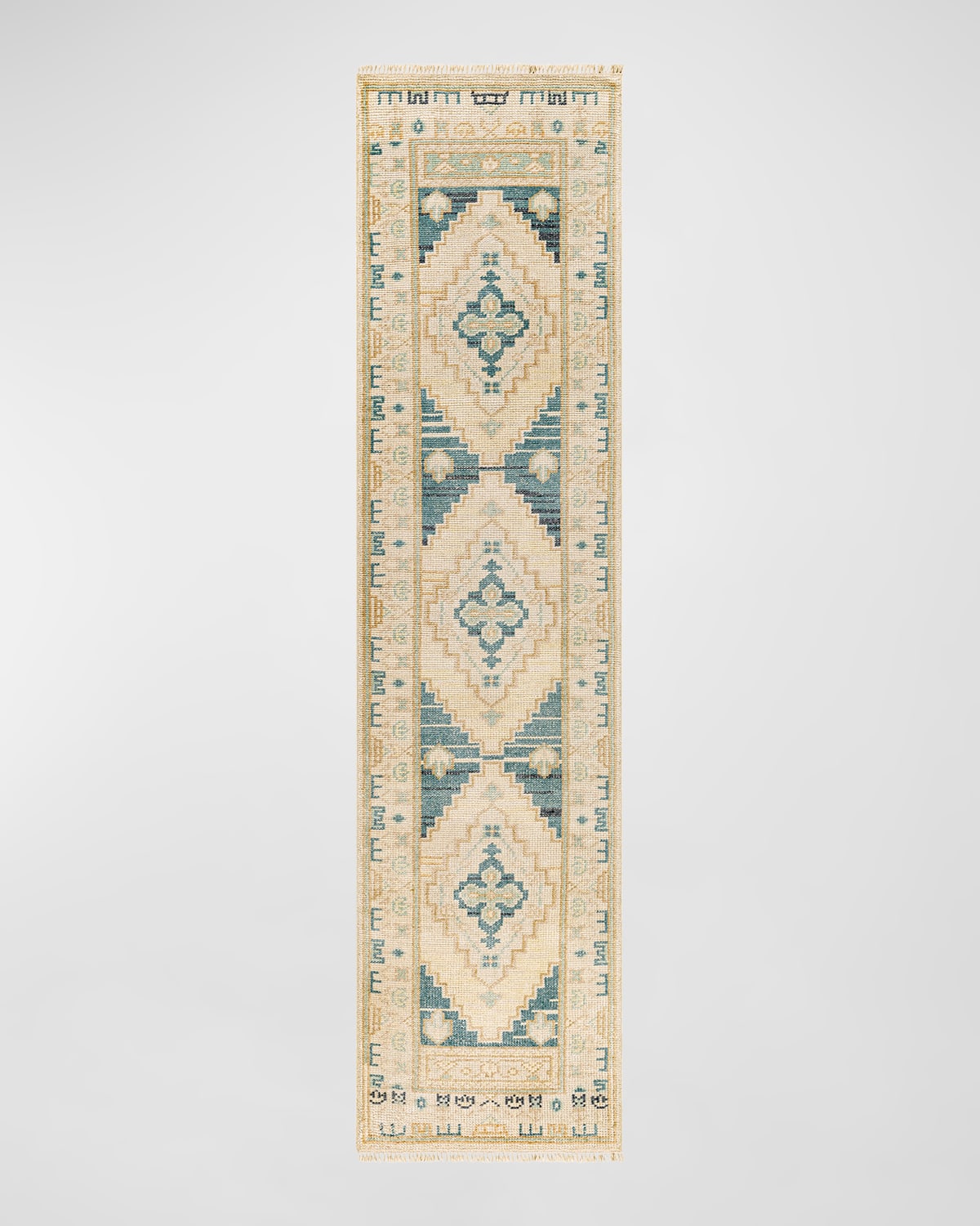 Shop Surya Rugs Anadolu Teal Hand-knotted Runner, 2' X 10'