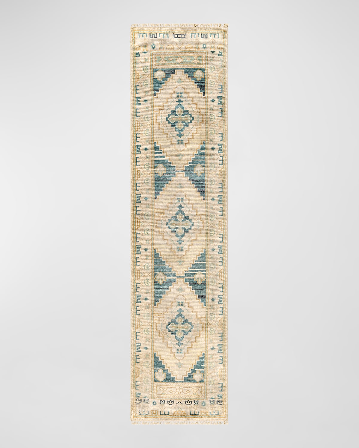 Surya Rugs Anadolu Teal Hand-knotted Runner, 2' X 10' In Teal