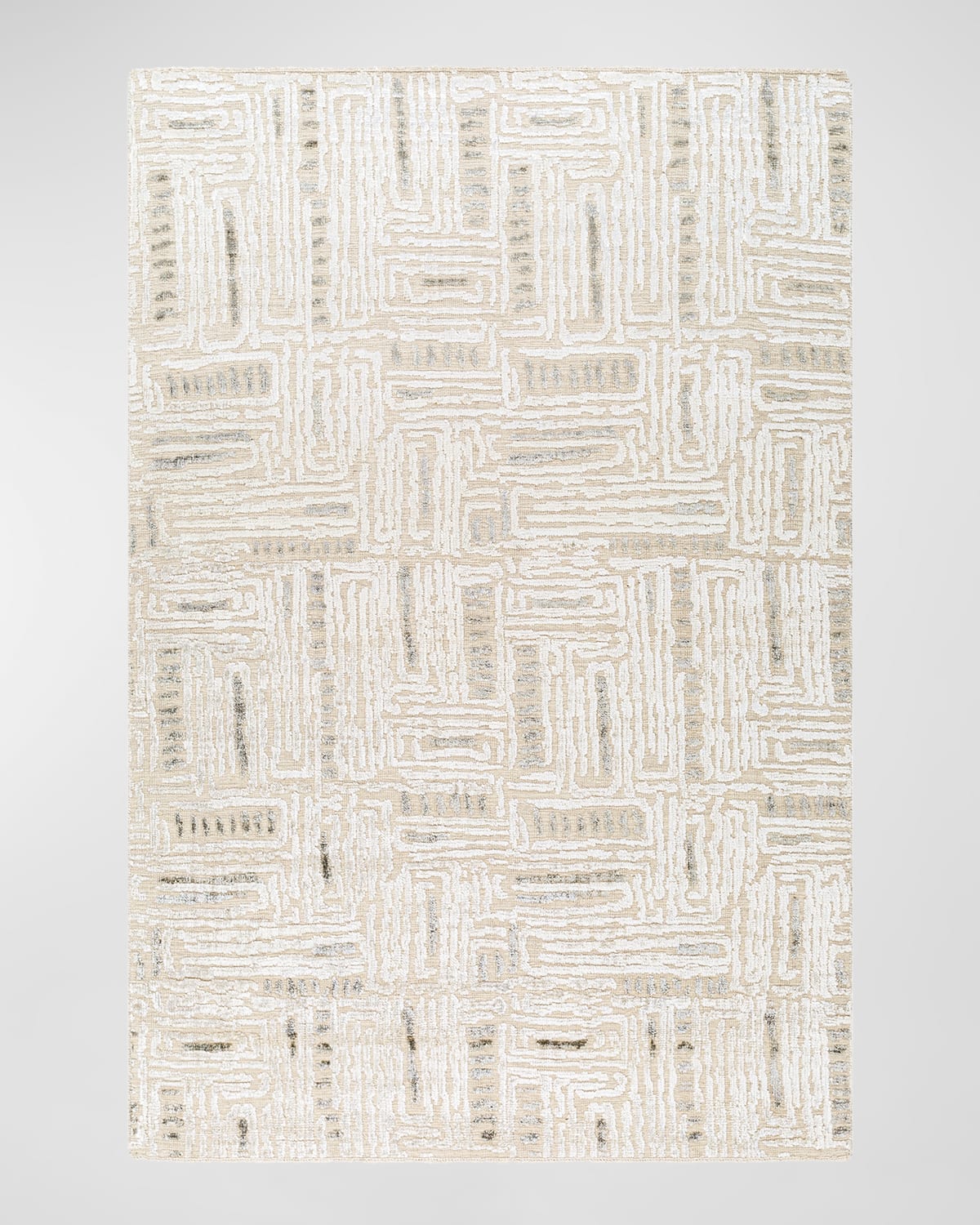 Surya Rugs Amina Beige Hand-knotted Rug, 6' X 9' In Beige, Light Sage