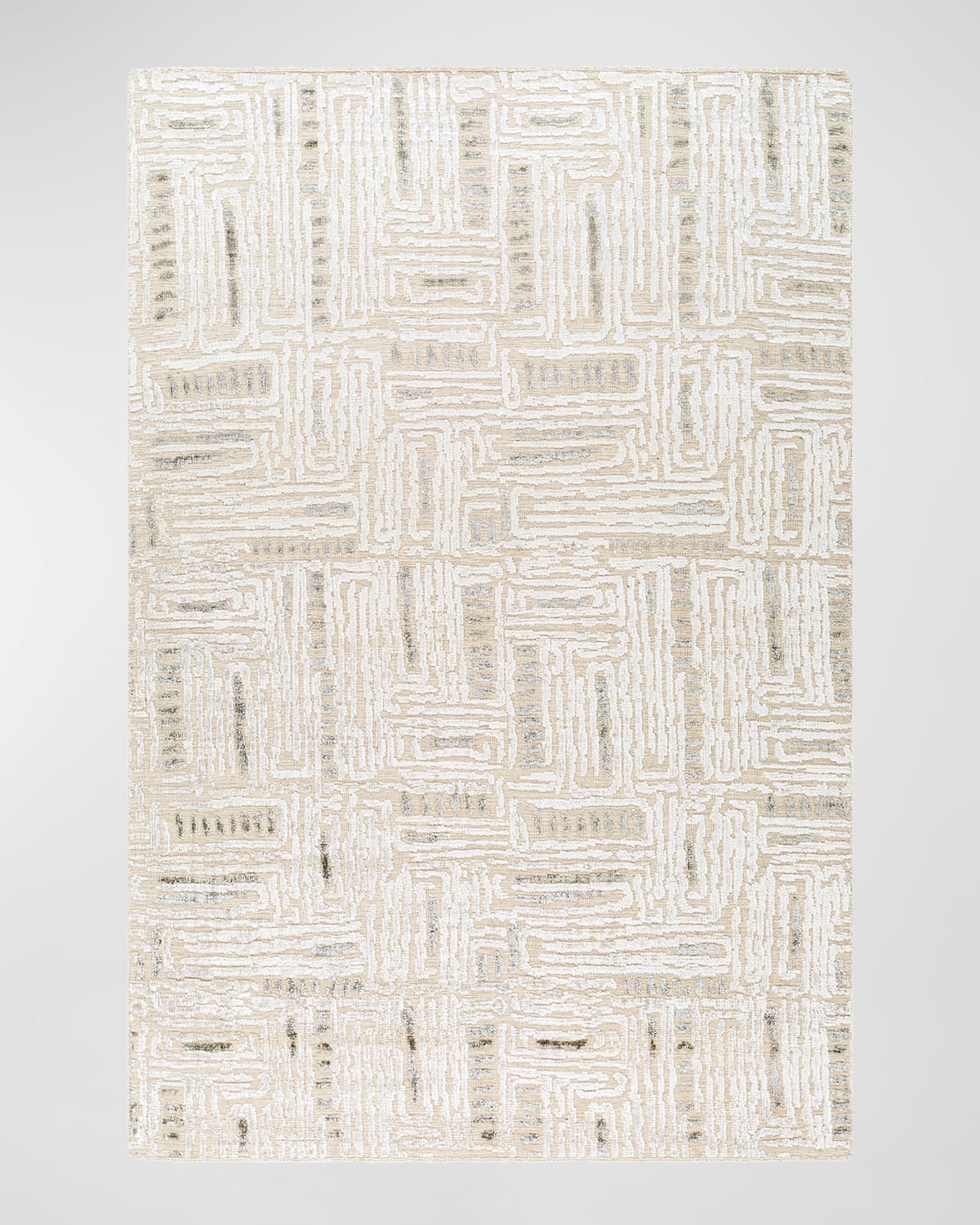 Shop Surya Rugs Amina Beige Hand-knotted Rug, 6' X 9' In Beige, Light Sage