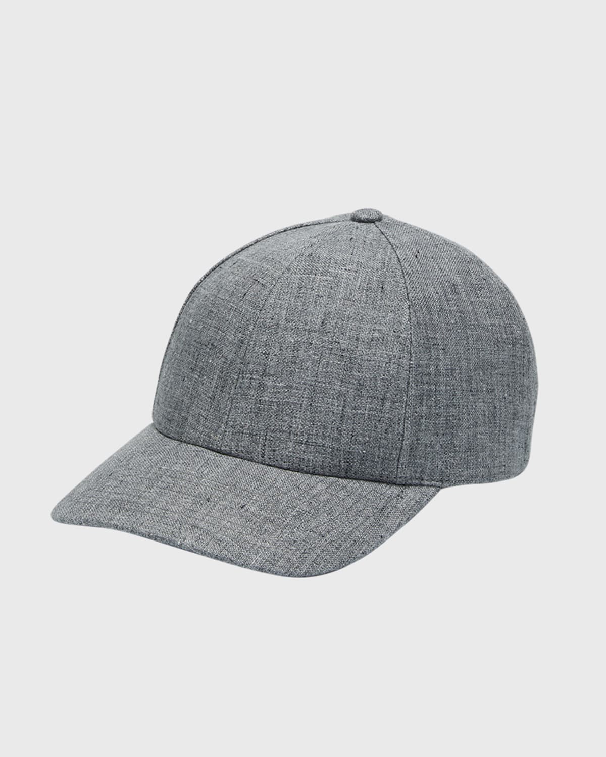 Shop Varsity Headwear Men's Linen-blend 6-panel Baseball Cap In Grey
