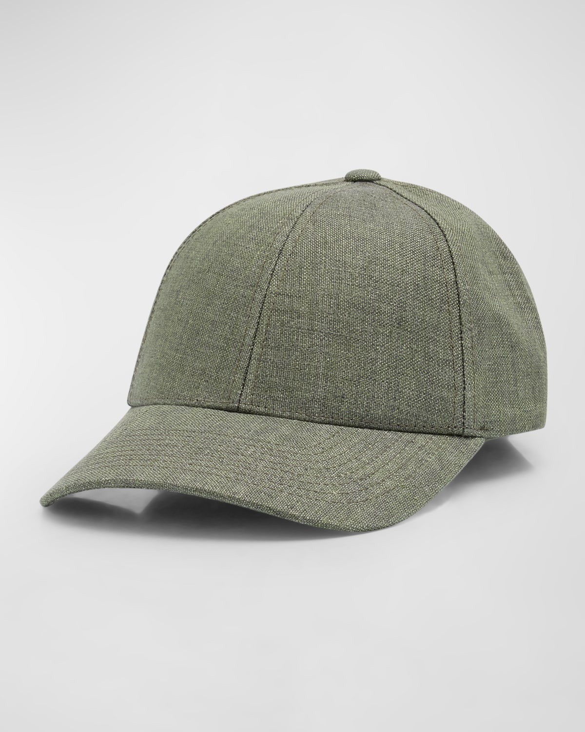 Shop Varsity Headwear Men's Linen 6-panel Baseball Cap In French Olive
