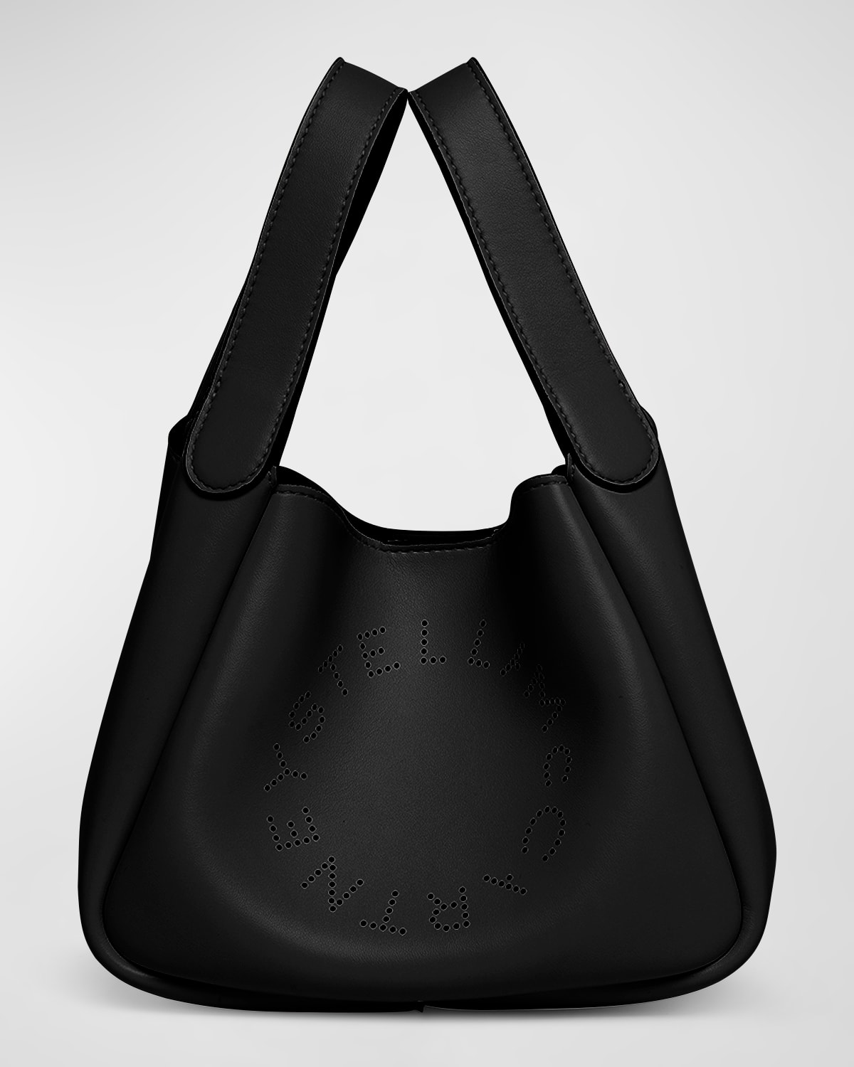 Stella Mccartney Logo Alter Mat Vegan Leather Crossbody Bag In Black