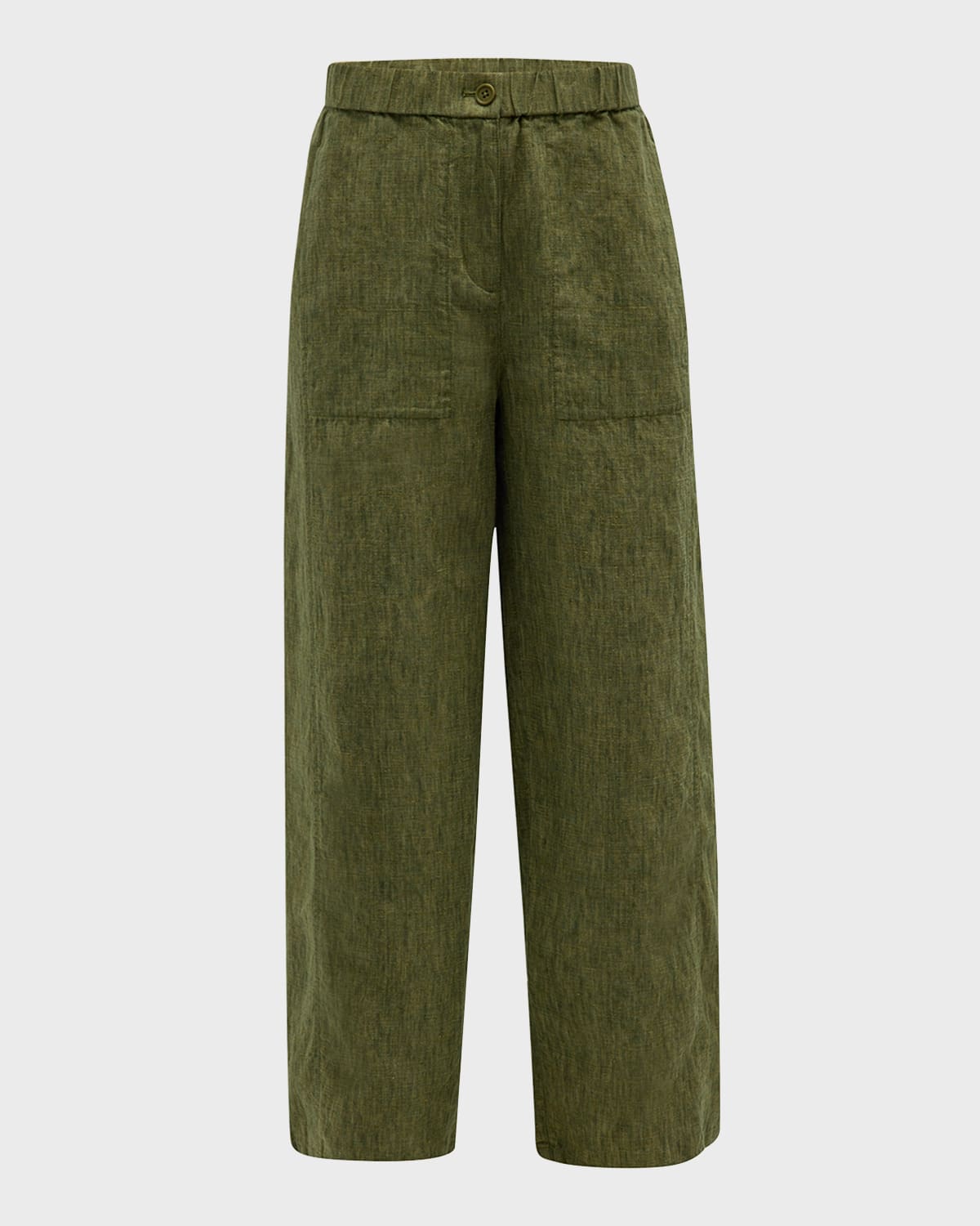 Cropped Wide-Leg Organic Linen Pants