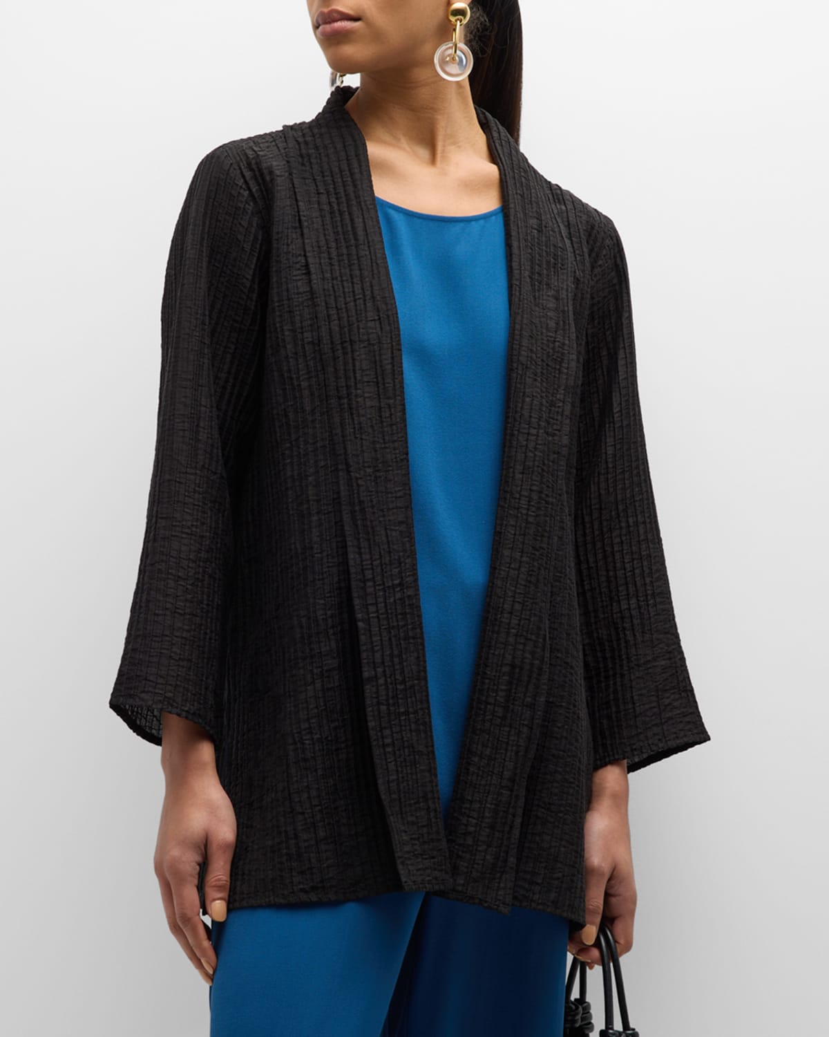 Eileen fisher shawl collar jacket sale