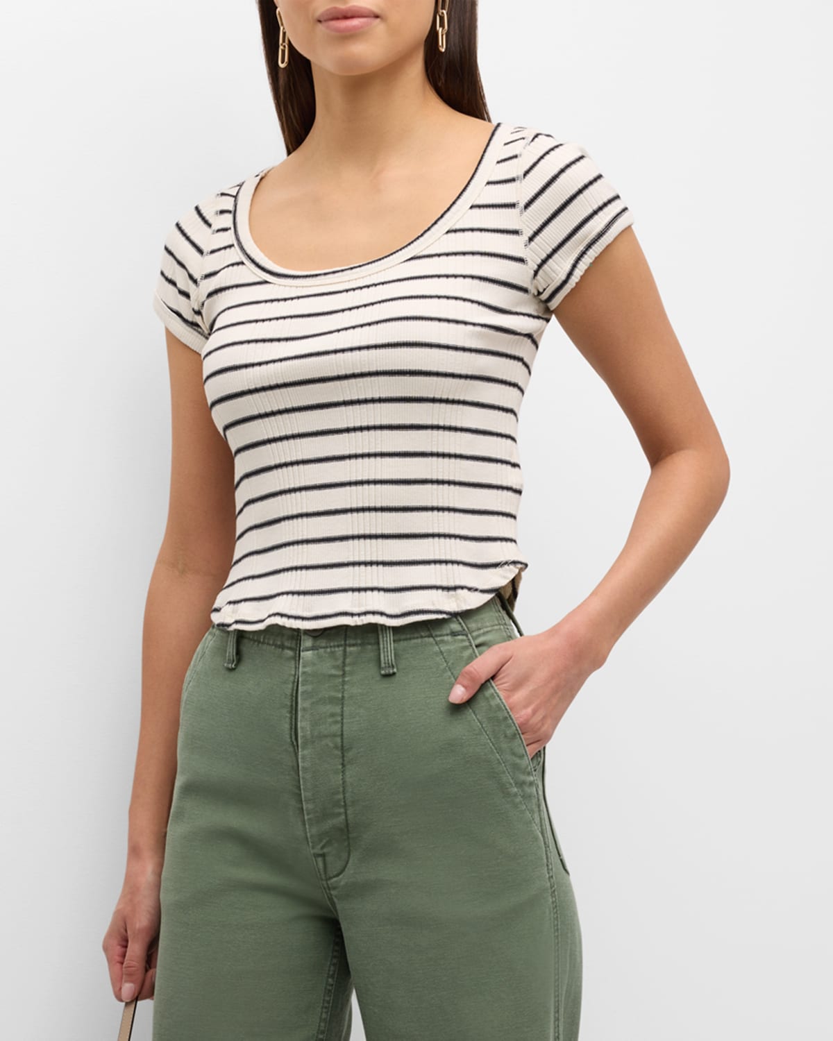 The Itty Bitty Scoop Striped Tee