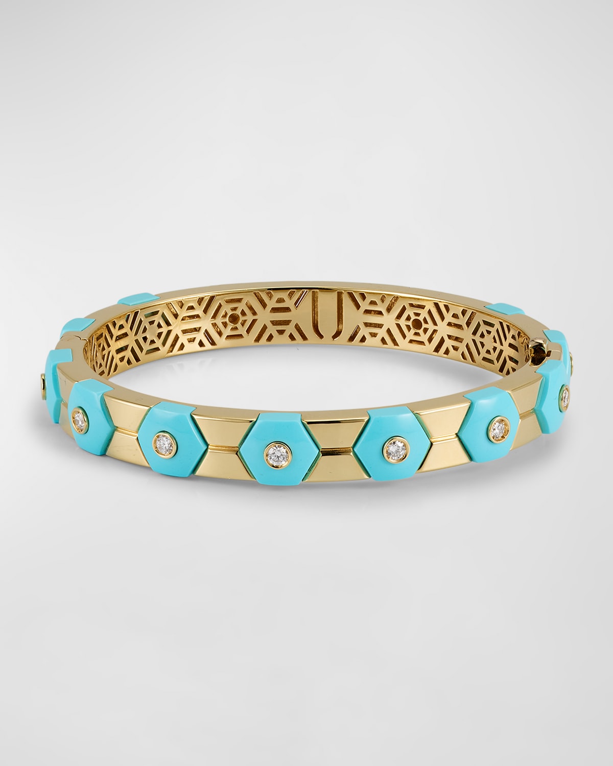 Baia Sommersa Bangle with Turquoise and Diamonds