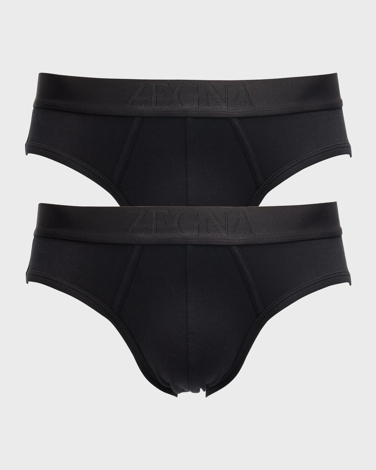ZEGNA MEN'S 2-PACK COTTON MIDI BRIEFS 