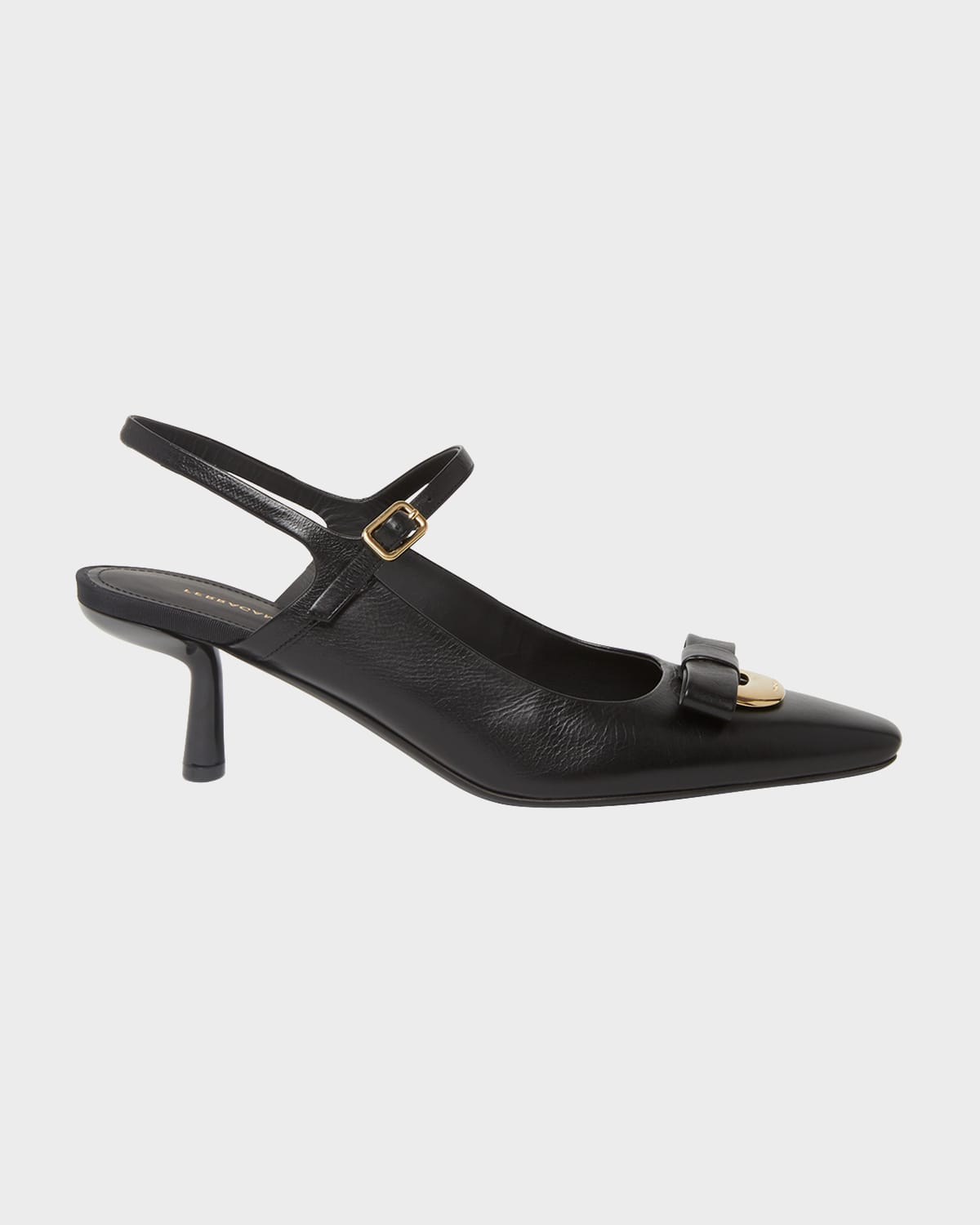Ferragamo Willis 55 Bow-detailed Leather Slingback Pumps In Nero