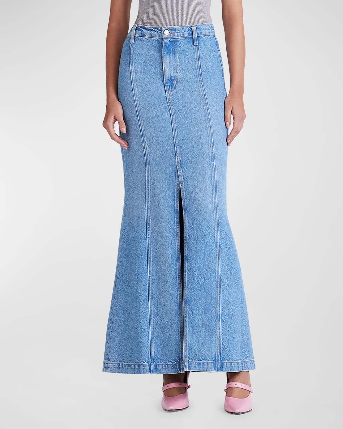 Derek Lam 10 Crosby Zoe Mermaid Denim Skirt In Beekman