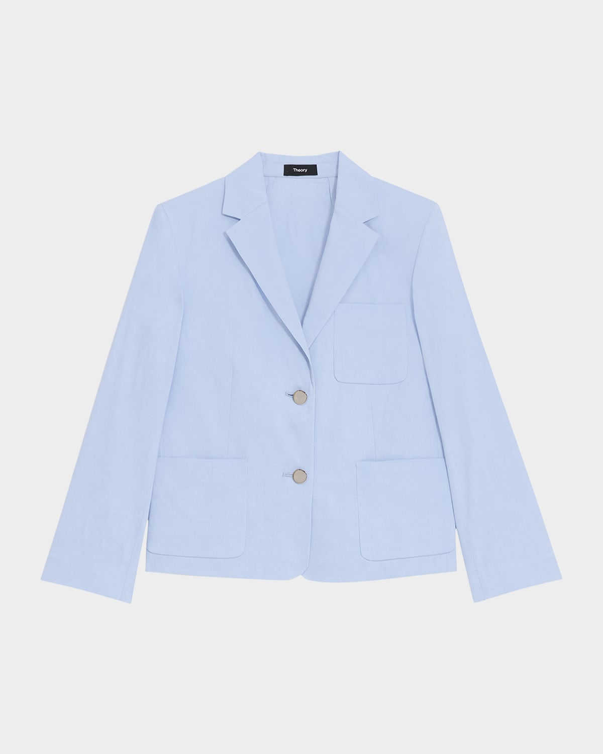 Theory Shrunken Patch Pocket Jacket In Skylight