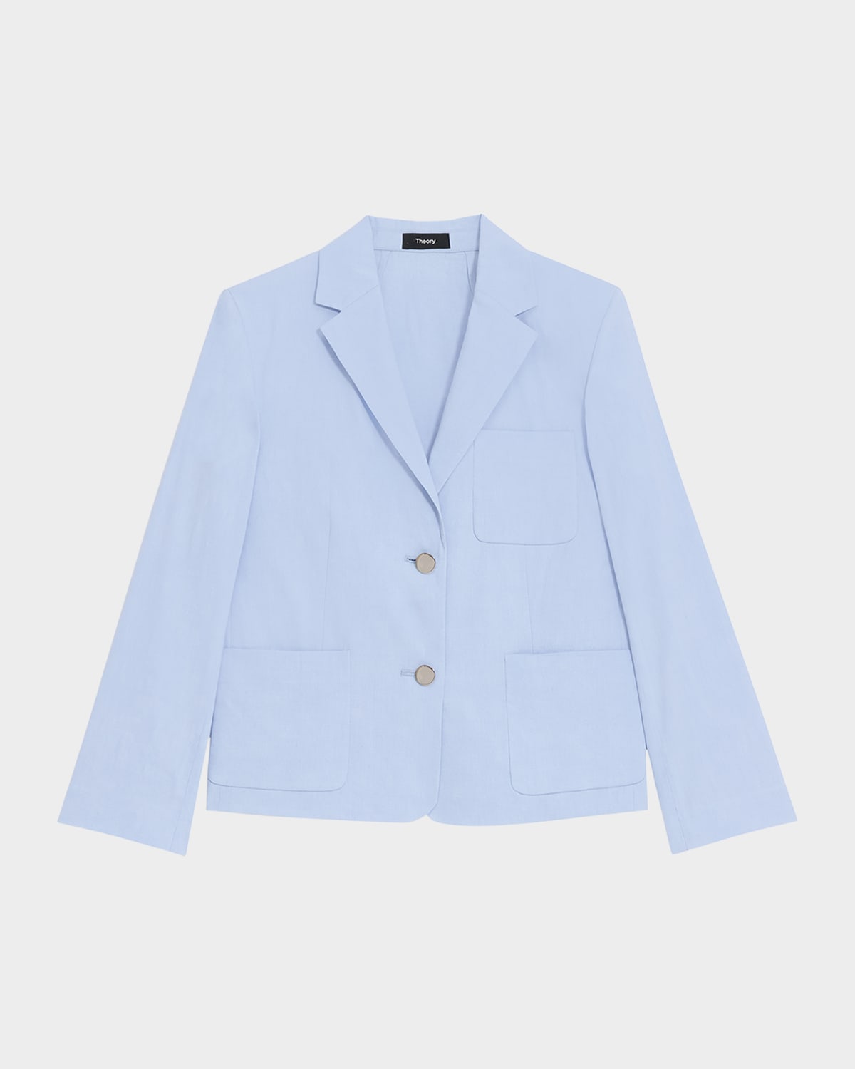 Shop Theory Shrunken Patch Pocket Jacket In Skylight