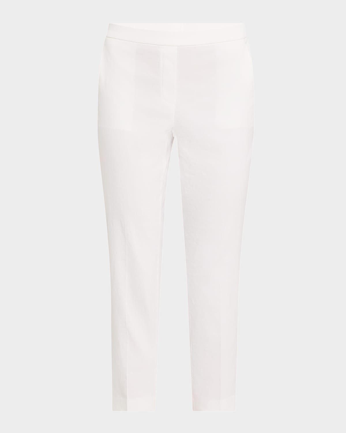 Shop Theory Treeca Cropped Slim Pull-on Pants In White