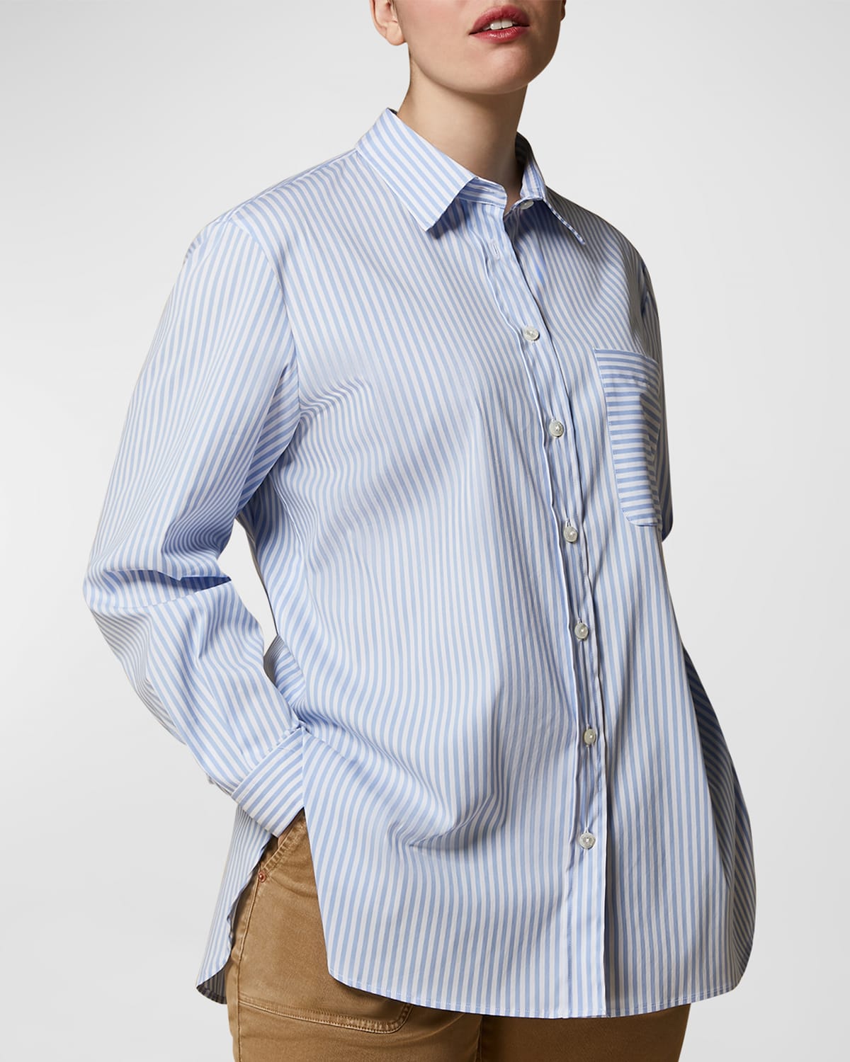 Plus Size Citrato Striped Button-Down Shirt