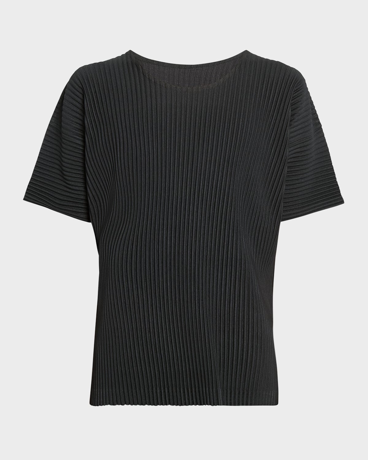 Issey Miyake Men's Basics Short-sleeve Pleated Shirt In Black