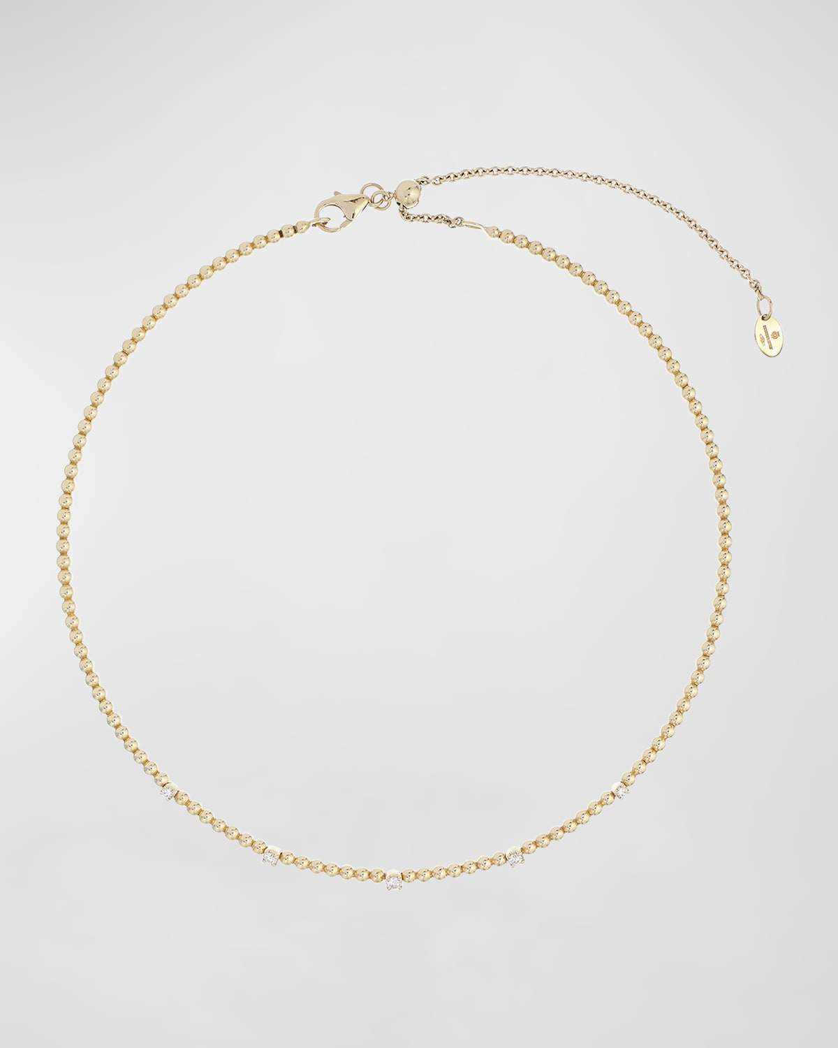 18K Yellow Gold Necklace with Diamonds