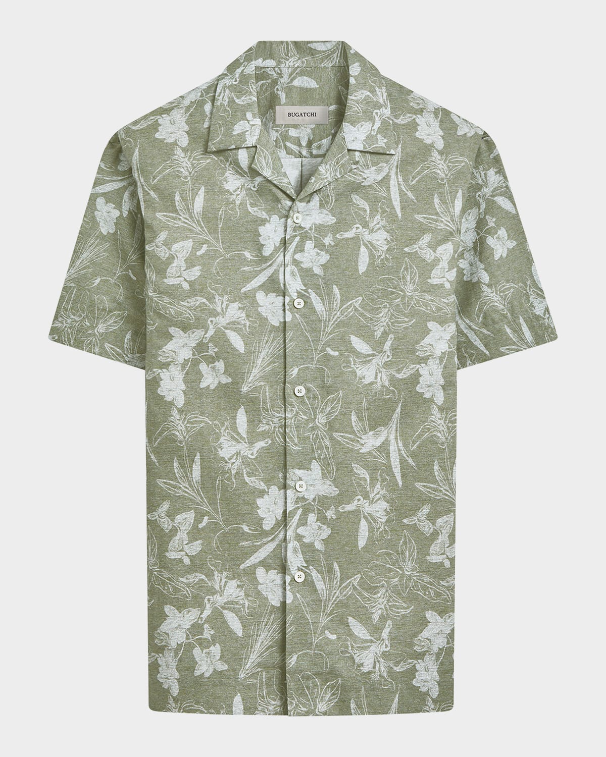 Men's Orson Linen Floral Camp Shirt