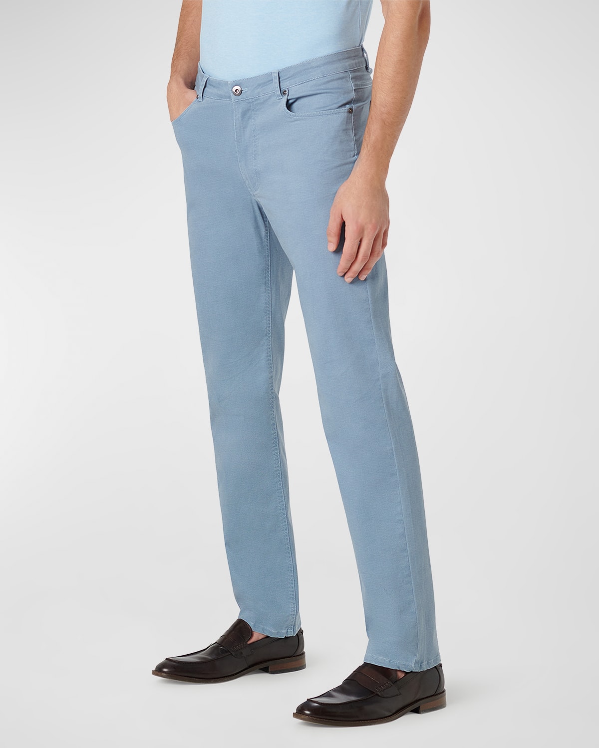 Shop Bugatchi Men's Printed 5-pocket Pants In Air Blue