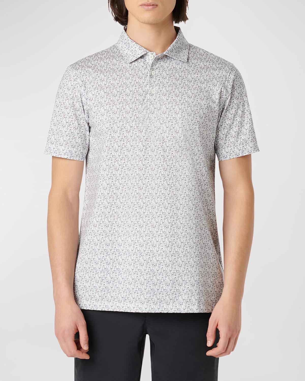 Bugatchi Men's Ooohcotton Victor Polo Shirt In Gray