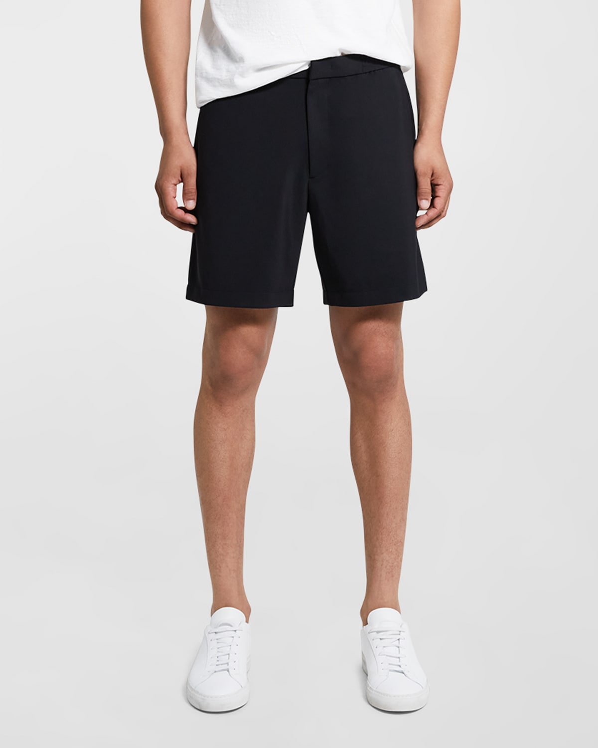Shop Theory Men's Curtis Shorts In Precision Ponte In Black