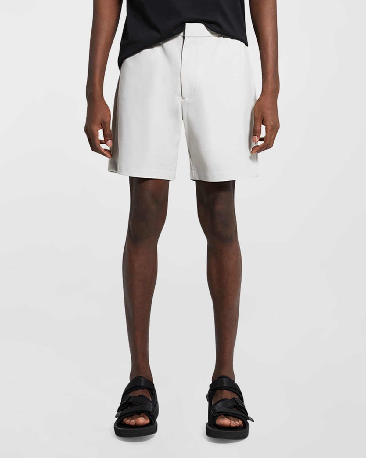 Theory Men's Curtis Shorts In Precision Ponte In Putty