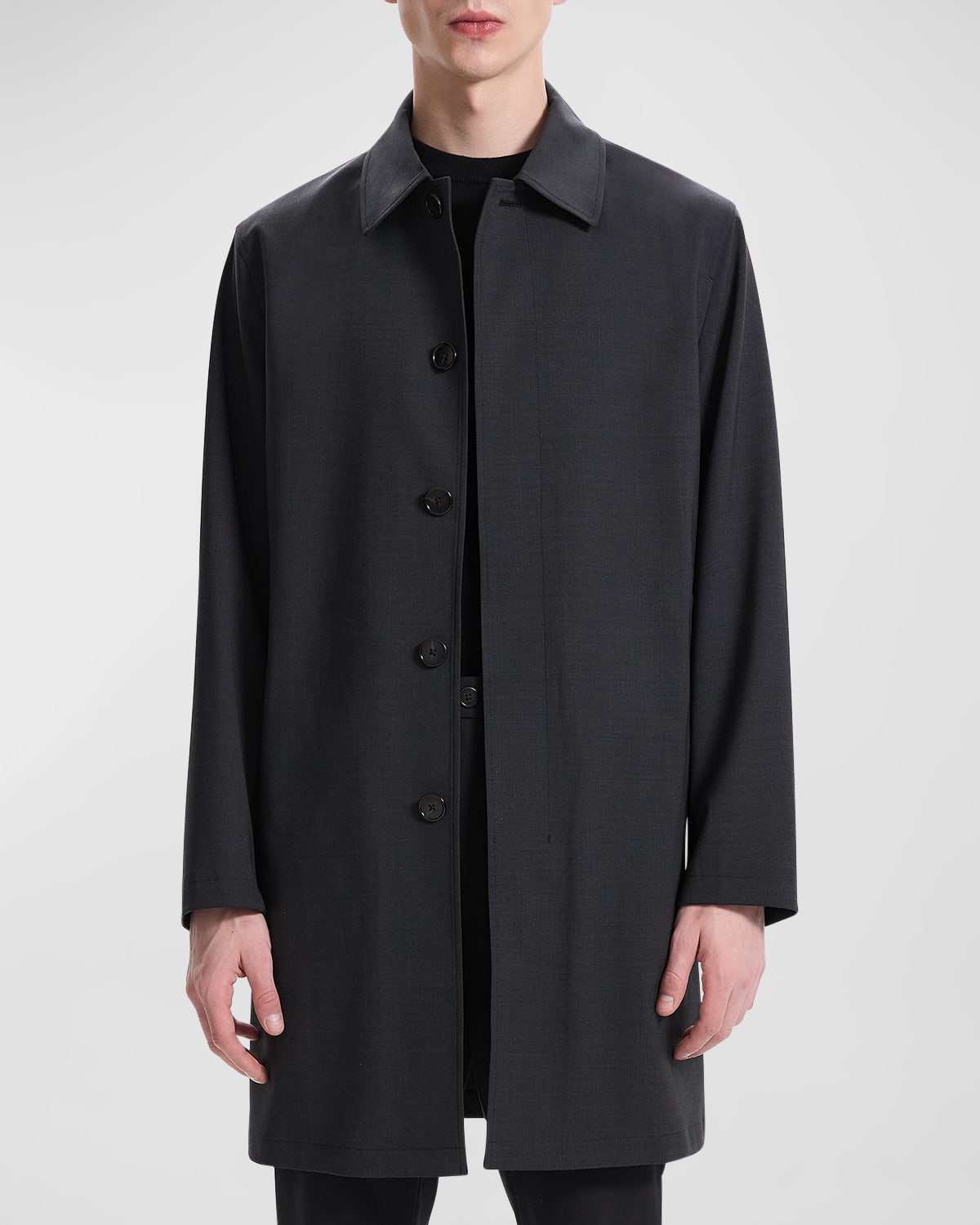 Shop Theory Men's Din Coat In New Tailor In Dark Charcoal