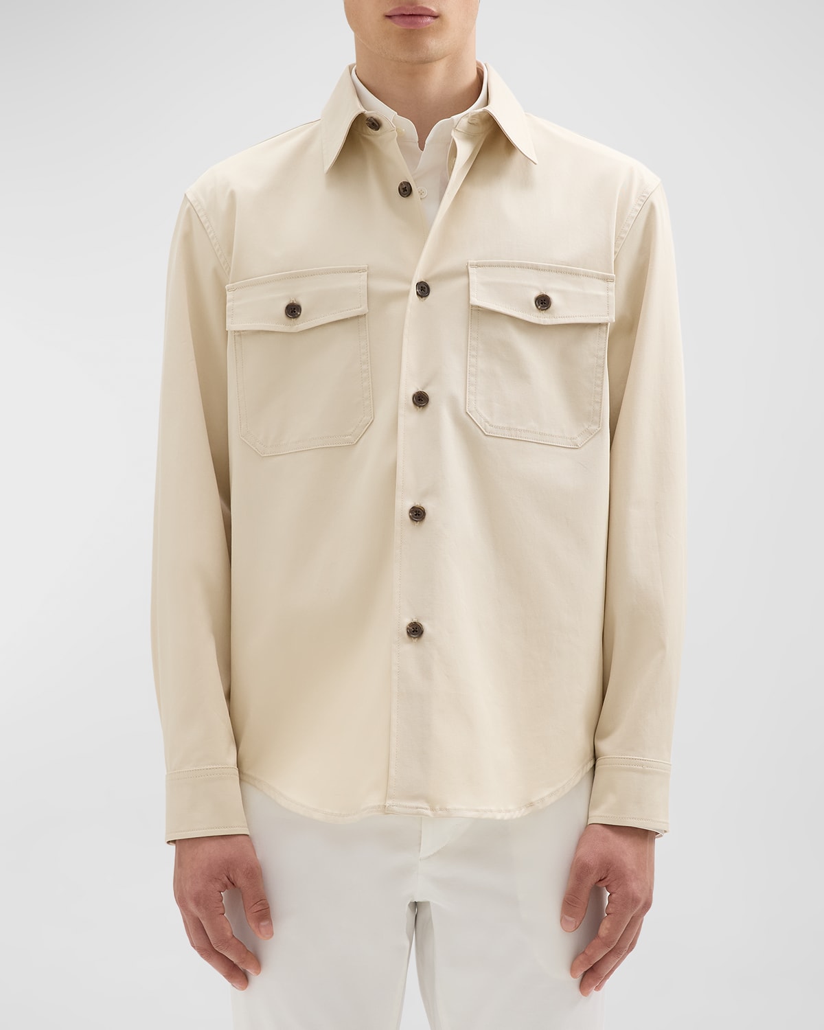 Theory Men's Garvin Shirt Jacket In Patton In New Sand