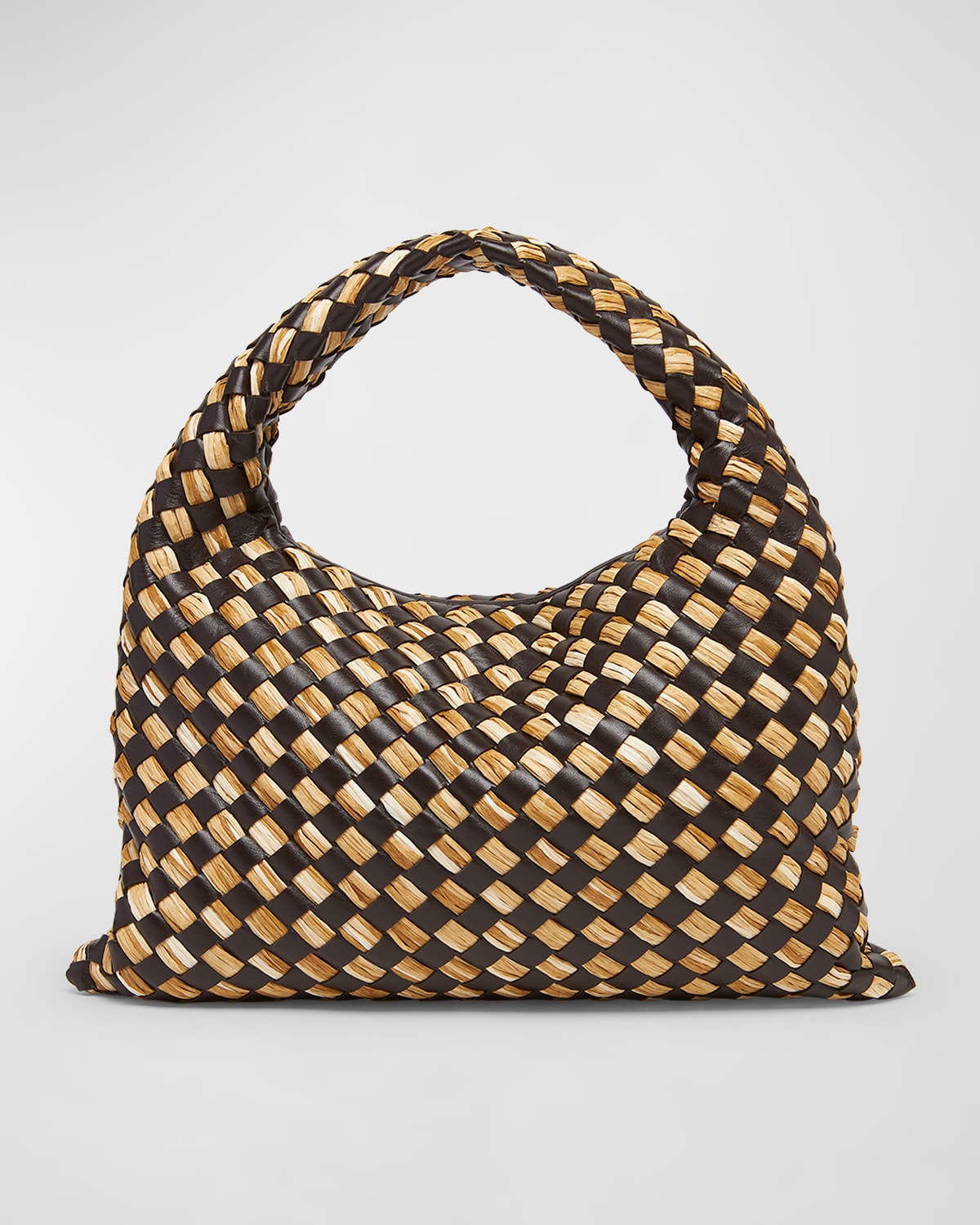 Bottega Veneta Small Hop Bag In Natural/black