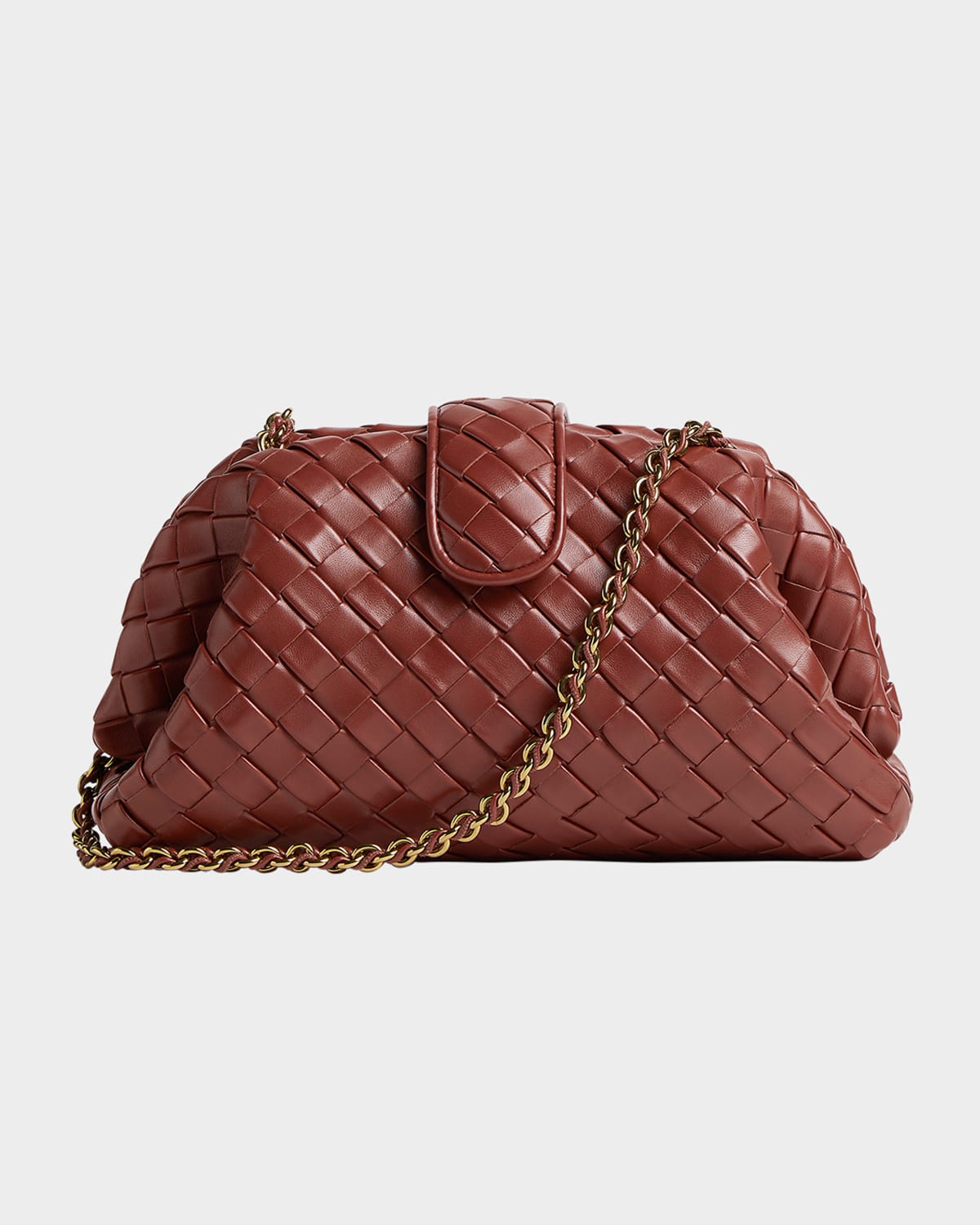 Bottega Veneta Teen Lauren 1980 Bag With Chain In Red