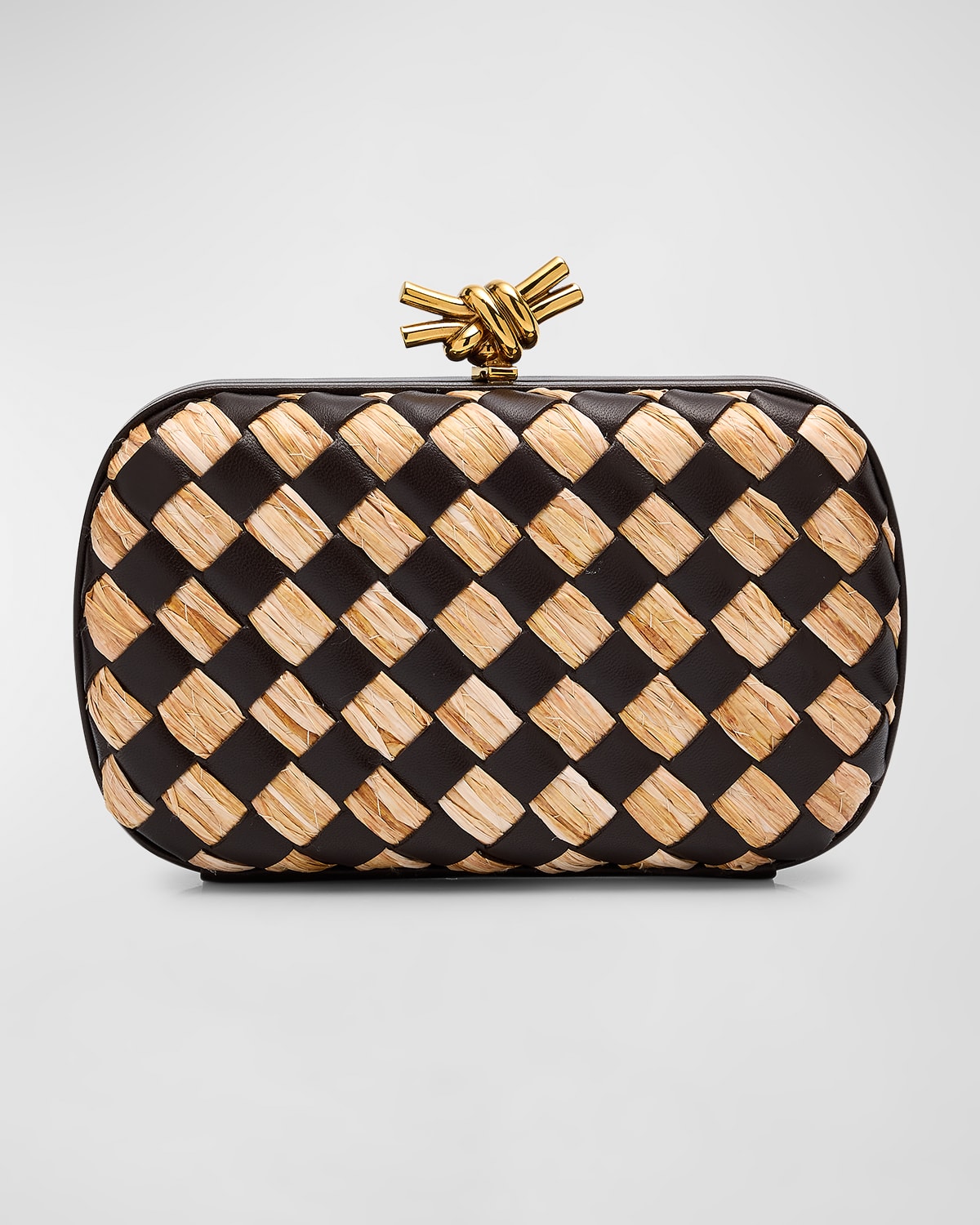 Shop Bottega Veneta Knot Minaudiere Bag In Fond-natufond