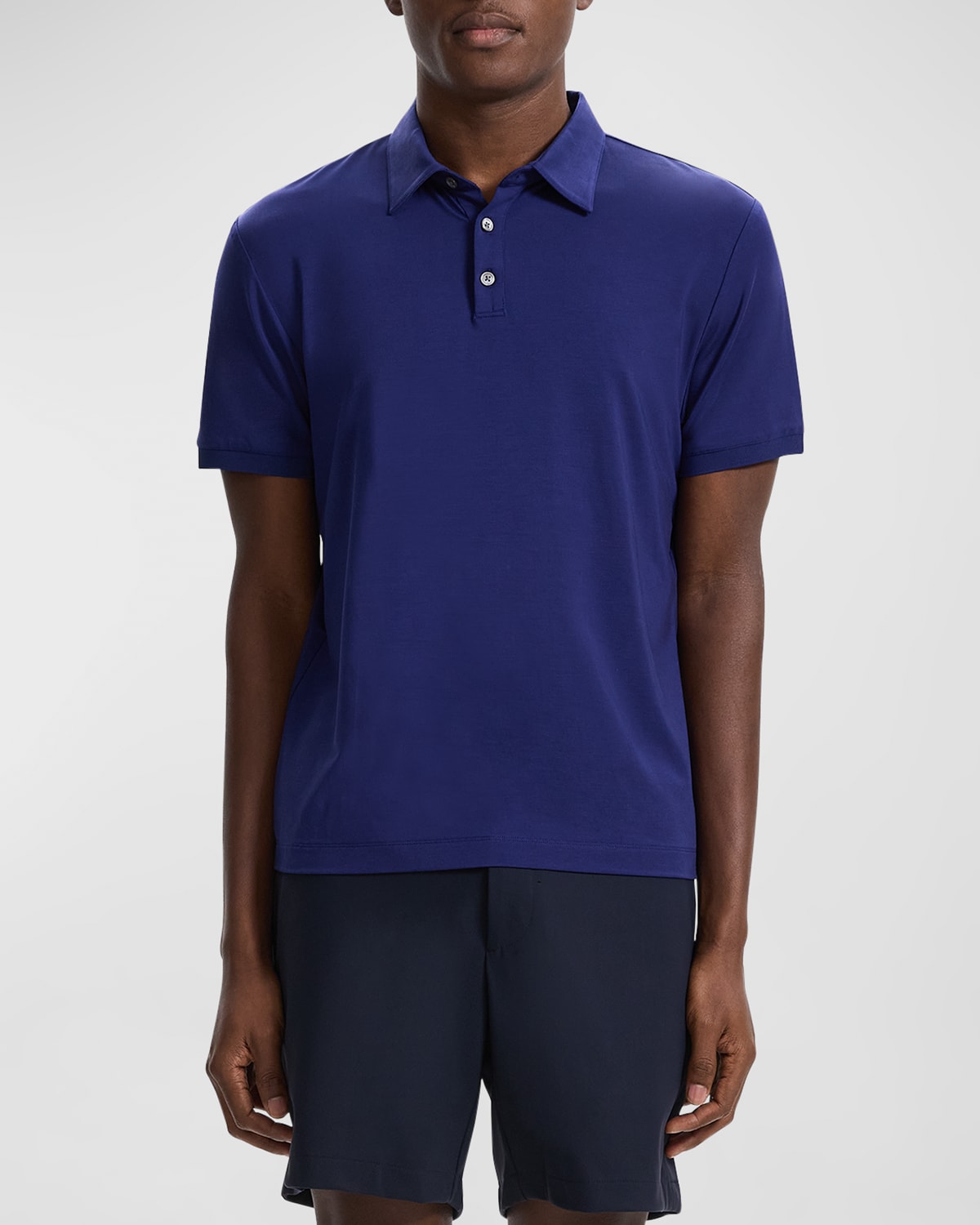 Shop Theory Men's Noran Tencel Polo Shirt In Ocean