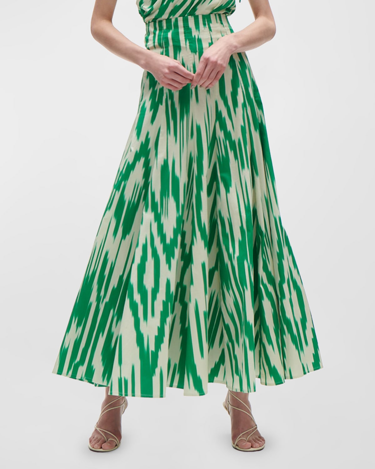 Hayden Ikat-Print Maxi Skirt