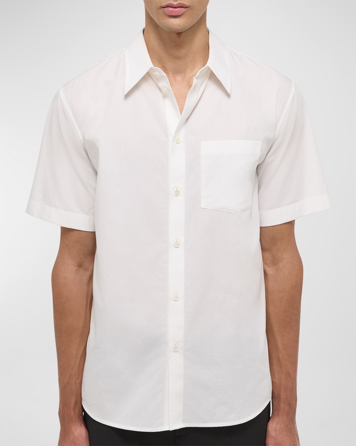 Shop Helmut Lang Men's Classic Solid Sport Shirt In White