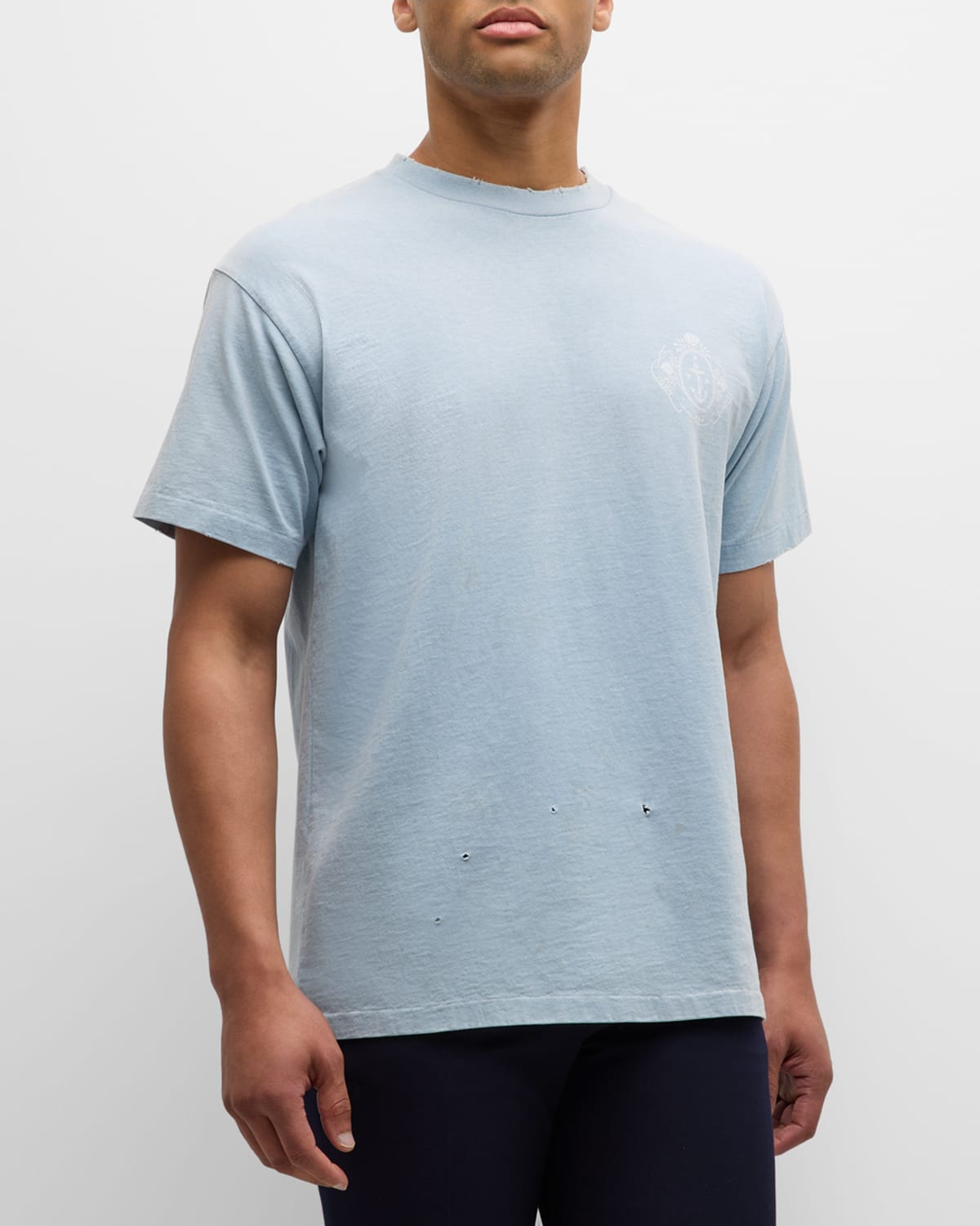 John Elliott Men's Dinghy Applique T-shirt In Washed Sky